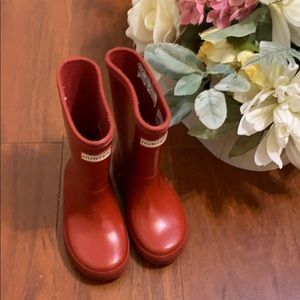 Hunter Boots Kids size 7 Red